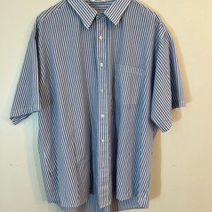 Van Heusen Blue and White Striped Casual Shirt